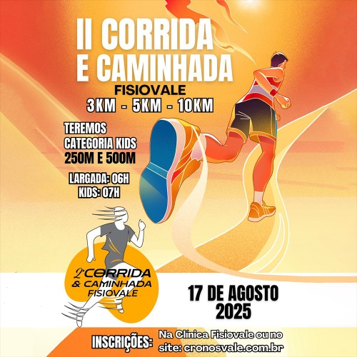 2ª CORRIDA E CAMINHADA FISIOVALE